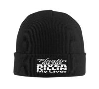 Breathable Knitted Cap Funny Floating On The River Killing My Liver Beanie Hat Classic Knit Winter Cap for Teens Women Running