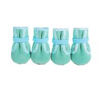 Breathable Mesh Dog Boots for Small Medium Dogs, Non-Slip Paw Protectors for Hot Pavement, Indoor & Outdoor Use(Green,Xl)