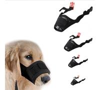 Breathable Mesh Dog Muzzle-Dog Muzzle With Soft and Adjustable Straps-Prevent For Barking Chewing and Lickingg-Black-Large