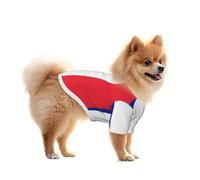 Breathable Mesh Dog Shirt for Small Dogs - Cute Cat Clothes French flag