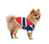 Breathable Mesh Dog Shirt for Small Dogs - Cute Cat Clothes Norwegian flag
