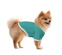 Breathable Mesh Dog Shirt for Small Dogs - Cute Cat Clothes Verdigris color