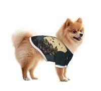 Breathable Mesh Dog Shirt for Small Dogs Kitten Puppy Lightweight Pet T-Shirt with Pullover Design Outdoor Indoor Wear (Night Crow)-Large