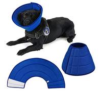 Breathable Mesh Elizabethan Collar, Soft Adjustable E-collor For Pet Dogs Cats Rabbit Quicker Healing Anti-Bite Anti-Lick Easy Eat and Drink(Blue)