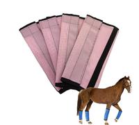 Breathable Mesh Horse Flyproof Leggings, Loose-Fitting Horse Fly Leggings Breathable, Tear-Resistant Fine Mesh Leg Guards Stay-on Comfortable Fly Boots (Pink)