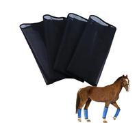 Breathable Mesh Horse Flyproof Leggings, Loose-Fitting Horse Fly Leggings Breathable, Tear-Resistant Fine Mesh Leg Guards Stay-on Comfortable Fly Boots (Black)