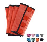 Breathable Mesh Horse Flyproof Leggings, Mesh Horse Fly Boots Set of 4, Loose Fitting Non Slip Leggings for Horses, Stay-On Comfortable Tear-Resistant Leg Guards Universal (Orange)
