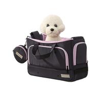Breathable Mesh Pet Carrier Bag 3-in-1 Handbag Shoulder Backpack Portable Travel Bag for Small Dogs and Cats(Purple)