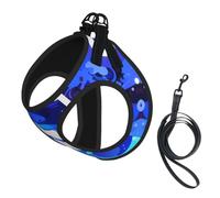 Breathable Mesh Vest for Small Dogs & Cats - Reflective, Adjustable in | With Accessories Blues Laughter Print M Small Pet Harness - Lightweight Air Mesh With Quick-Release Buckle