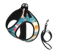 Breathable Mesh Vest for Small Dogs & Cats - Reflective, Adjustable in | With Accessories Flowers By The Lake Print S Small Pet Harness - Lightweight Air Mesh With Quick-Release Buckle