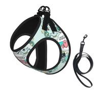 Breathable Mesh Vest for Small Dogs & Cats - Reflective, Adjustable in | With Accessories I Love The 90s Illustration Print M Small Pet Harness - Lightweight Air Mesh With Quick-Release Buckle