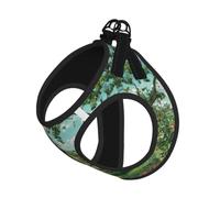 Breathable Mesh Vest for Small Dogs & Cats - Reflective, Adjustable in | Without Accessories Flowers Under The Clouds Print L Small Pet Harness - Lightweight Air Mesh With Quick-Release Buckle