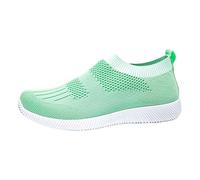 Breathable Mesh Walking Shoes,Slip On Walk Casual Trainers Shoes,Lightweight Casual Orthopedic Sneakers,Mesh,Anti Slip,Leisure,for Long Work Food Service Travel. Green