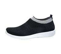 Breathable Mesh Walking Shoes,Slip On Walk Casual Trainers Shoes,Lightweight Casual Orthopedic Sneakers,Mesh,Anti Slip,Leisure,for Long Work Food Service Travel. Black