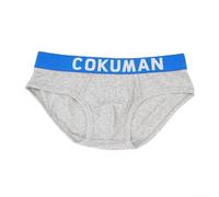 Breathable Mid Waist Men's Underwear with U Convex Pouch for Daily Comfort (L Gray)