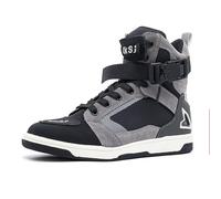 Breathable Motorcycle Shoes for Men & Women - Slip-Resistant Riding Boots All-Season - Street Bike/Racing/Parkour Gear - Anti-Scratch Durable Biker Shoes Gray
