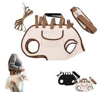 Breathable Multi-Function Pet Carrier Backpack, Adjustable Shoulder Sling, Keep Pets Out of Enclosed Spaces, Can Be Carried or Taken for a Walks (White,Large)