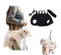 Breathable Multi-Function Pet Carrier Backpack - Adjustable Shoulder Sling,Keep Pets Out of Enclosed Spaces,Can Be Carried or Taken for a Walk (Black,Large)