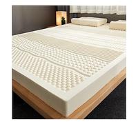 Breathable Natural Latex Mattress Topper 7.5cm Thick Memory Foam 100x200cm Anti-Collapsing Comfort Supportive Sleep Aid for Enhanced Rest