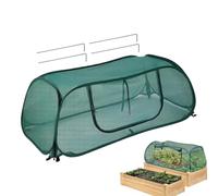 Breathable Net Cover, Bed Protector Shield, 45x20x 8in Plant Guard with Stakes, Polyester Crop Barrier Netting, Fine Mesh with Dome Design, Outdoor Vegetable Garden Use System