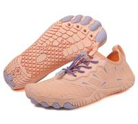 Breathable Non-Slip Summer Healthy Womens Mens Wide Toe Water Shoe Barefoot Shoes Quick Dry Yoga Pool(C22x11x21.5cm,Pink)