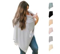 Breathable Nursing Cover Up for Breastfeeding - Privacy Nursing Covers - Improved Ponchy by Gold Mamas - Newborn Essentials Must Haves - TrueGray