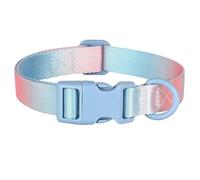 Breathable Nylon Dog Collar Adjustable Cat Dog Collar Gradient Color Pet Collar Necklace Fashion Dog Collar Accessories Suitable For Pug Chihuahua French Bulldog,A,M