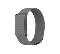 Breathable Nylon Sport Band for Amazfit Helio Tracker | 2-in-1 Wristband & Bicep Strap Set | Adjustable Elastic Replacement Strap for Fitness & Sleep Tracking | Sweat-Proof & Lightweight (DARK GREY)
