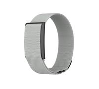 Breathable Nylon Sport Band for Amazfit Helio Tracker | 2-in-1 Wristband & Bicep Strap Set | Adjustable Elastic Replacement Strap for Fitness & Sleep Tracking | Sweat-Proof & Lightweight (LIGHT GREY)