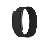 Breathable Nylon Sport Band for Amazfit Helio Tracker | 2-in-1 Wristband & Bicep Strap Set | Adjustable Elastic Replacement Strap for Fitness & Sleep Tracking | Sweat-Proof & Lightweight (BLACK)