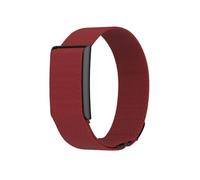 Breathable Nylon Sport Band for Amazfit Helio Tracker | 2-in-1 Wristband & Bicep Strap Set | Adjustable Elastic Replacement Strap for Fitness & Sleep Tracking | Sweat-Proof & Lightweight (RED)