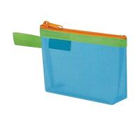 Breathable Nylon Storage Pouches Zippered Closure for Travel Cosmetics Organization Portable Makeup Organiser Bag Office Desktop Storage Pouches