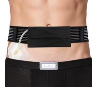 Breathable PD Belt Peritoneal Dialysis Catheter Holder G Tube Pouch for Gastrostomy Gtube Peg Feeding Tube Supplies Adults Women Men Black Large