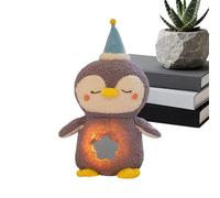 Breathable Penguin - Cute Animal Soothing Soothing Pacifier Soft Rhythm Comfortable Toy Silent Sleep Mate with Colorful Lights for Girls Promotes
