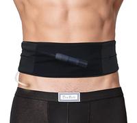 Breathable Peritoneal Dialysis Belt with Mesh Pouch PD Catheter Transfer Set Holder Accessories with Slits for G-Tube Feeding Tube Peg Tubing Stomach Women Men Adults Black