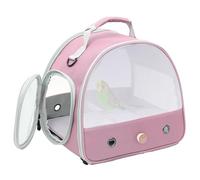 Breathable Pet Bird Bag Bird Travel Backpack Cage Ventilated Design Small And Lightweight Birdcage Bag Pet Outing Bag Multi-purpose Small Animal Pet Bag(Pink)
