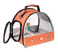 Breathable Pet Bird Bag Bird Travel Backpack Cage Ventilated Design Small And Lightweight Birdcage Bag Pet Outing Bag Multi-purpose Small Animal Pet Bag(Orange)