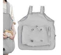 Breathable Pet Carrier - Apron Style Sling, Adjustable Drawstring Pouch, Secure Animal Chest Bag | Ventilated Soft Fabric Material, Convenient Paw Access Openings For Kitten Comfort Travel