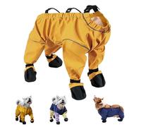 Breathable Pet Pants With Foot Covers,Dog Pants WithFoot Protectors,Antislip And Dirt Resistant Dog Trousers With FootCovers Indoor And Outdoor Use (yellow-M)