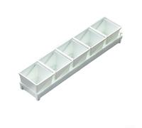 Breathable Plastic for Sill Flower Pot Set for Home Vegetable & Herb Gardening, Space-Saving Rectangular Tray with Drainage Holes(7.35CM)