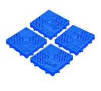 Breathable Plastic Ventilation Pallet, Durable Storage Grid Pad, 4 Pcs Moisture Nestable Floor Pallets, Waterproof Grids Article Racks for Garages Closets,11.8 x 11.8 x 2in