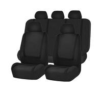 Breathable Polyester Car Seat Covers for Volvo XC70 1997-2016, Protectors Interior Accessories Decoration Washable Durable Shield for Vehicle SUV Van Truck,Black-9-piece set