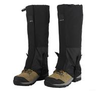Breathable Polyester Gaiters for Outdoor Use Offering Protection Against Rain Snow Mud Sand and Debris During Active Mountain and Field Adventures (black)
