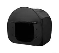 Breathable Polyester Playhouse 90x90x90cm Black Vinyl | Weighs only 1.3kg, easy for kids to carry, compact fold size, perfect for travel and camping trips(A 90*90*90CM)