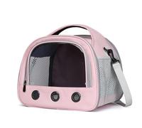 Breathable Portable Small Carrier Bag with Transparent Window Adjustable Shoulder Strap Soft Handle Travel Handbag for Hamsters Guinea Pigs Rabbits