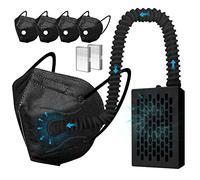 Breathable Powered Air Purifying Maskes with HEPA Filter for Dust, Sanding, Polishing, Woodworking,weeding,Protection works (Black)