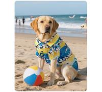 Breathable Print Dog Beach Clothes for Large Dogs - Light Weight Summer Beach Vest for Cool & Comfortable Outdoor Fun (A,6XL)