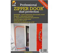 Breathable Professional Heavy-Duty Zipper Door Dust Protection Plastic Sheeting Wall - Construction Barrier for dust Containment - Grow Room Seal - Reusable - DIY