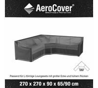 Pacific Lifestyle Platinum Aerocover L-Shaped Sofa Lounge Set Breathable Lightweight Polyester Trapeeze 270X270X90X65X90Cm