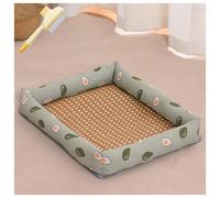 Breathable Rattan Cooling Pet Bed, 2025 Cooling Bed for Pets with Heat Resistant Rattan, Woven Breathable Square Washable Bed with Edge for Dogs Cats (#7, L: 50 * 61cm)